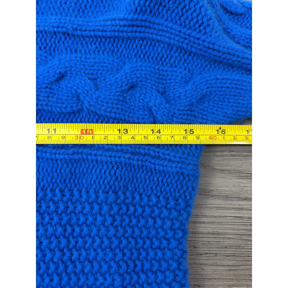 Garnet Hill Women's XS 100% Cashmere Blue Turtleneck Sweater - Picture 5 of 6